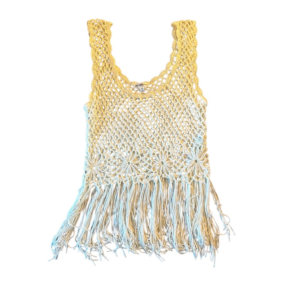 NWOT Roommates Crochet Tank Top in White